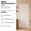 Дверь межкомнатная глухая 80х200 см Аура Эмаль Белый