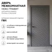 Дверь межкомнатная глухая 60х200 см Нокс ПВХ Графит