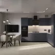 Фасад 1316х396 мм Моно матовый синий