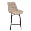 Стул полубарный с поворотным механизмом Челси 50х58х101 см бежевый