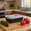 Контейнер для СВЧ и заморозки 1,3 л пластик антрацит