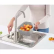 Дуршлаг ковш с ручкой пластиковый серый Omni