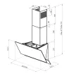 Вытяжка наклонная Оasis NF-60G 60 см 850 м3/ч темно-серая