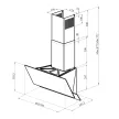 Вытяжка наклонная белая 60 см Oasis NF-60W 850 м3/ч