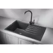 Мойка кухонная из искусственного камня черная 760х500х200 мм StandArt ST-7602