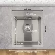 Мойка кухонная стальная сатин 440х500х220 мм KITRO