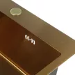 Мойка кухонная стальная золотая 540х500х220 мм KITRO