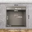 Мойка кухонная стальная серая 500х500х220 мм KITRO