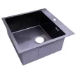 Мойка стальная FLUMEN DESIGN 500x500х1,0 мм выпуск 3,5'' черная