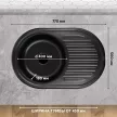 Мойка кухонная стальная черная 770х500х180 мм KITRO