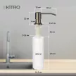 Дозатор для моющего средства KITRO 300 мл золото матовый