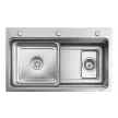 Мойка кухонная стальная функциональная сатин 750x460х220 мм KITRO