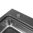 Мойка кухонная стальная функциональная черная 750x460х220 мм KITRO