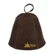 Шапка для сауны коричневая войлок Банные штучки