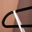 Плечики для одежды 45 см пластик бархат черный 10 шт elemento