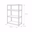 Стеллаж металлический 4 полки сетка безболтовой 1800х1200х450 мм оцинкованный elemento