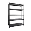 Стеллаж металлический 5 полок МДФ безболтовой 2-я стойка 1830х1200х450 мм черный elemento