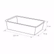 Корзинка универсальная Econova 16x6x23,5 см 2,2 л микс