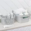Контейнер для хранения с крышкой LUXE 27х19х12 см 4,6 л светло-серый