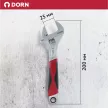 Разводной ключ 200 мм зев 0-25 мм DORN