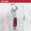 Разводной ключ 250 мм зев 0-30 мм DORN