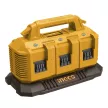 Зарядное устройство для 6-ти аккмуляторов 20 В 6х4А INGCO FCLI2064