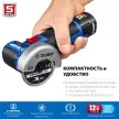 Угловая шлифмашина аккумуляторная бесщеточная ЗУБР AB-76-22, 12 В 2х2,0 Ач 76 мм