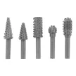 Набор шарошек металлических для фигурных отверстий по дереву 5 шт FIT