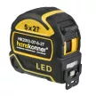 Рулетка с автостопом 5 м х 27 мм LED фонарь Hanskonner