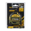 Рулетка с автостопом 5 м х 27 мм LED фонарь Hanskonner