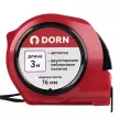 Рулетка с автостопом 3 м х 16 мм нейлоновое покрытие DORN