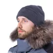 Шапка двойная утепленная серая