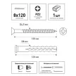 Дюбель рамный 8х120 мм с шурупом 4,9х130 мм KOELNER K-P5-KDS-08120