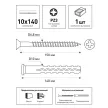 Дюбель рамный 10х140 мм с шурупом 6,8х150 мм KOELNER K-P5-KDS-10140