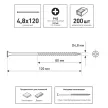 Саморезы по дереву 4,8х120 мм 200 шт для гипсокартона KOELNER FТ-48120