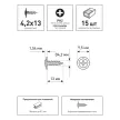 Саморезы с прессшайбой 4,2х13 мм 15 шт ЕВРОПАРТНЕР