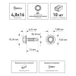 Саморезы по металлу 4,8х16 мм 10 шт со сверлом ЕВРОПАРТНЕР