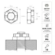 Гайка корончатая низкая М6 DIN937 нержавеющая сталь Tech-KREP