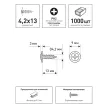 Саморезы с прессшайбой 4,2х13 мм 1000 шт FIXBERG
