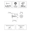Саморезы с прессшайбой 4,2х13 мм 200 шт со сверлом FIXBERG