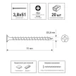 Саморезы по дереву 3,8х51 мм 20 шт для гипсокартона FIXBERG