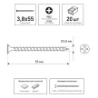 Саморезы по дереву 3,8х55 мм 20 шт для гипсокартона FIXBERG