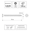 Саморезы по дереву 3,8х55 мм 120 шт для гипсокартона FIXBERG