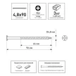 Саморезы по дереву 4,8х90 мм 3 кг для гипсокартона FIXBERG
