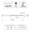 Саморезы по дереву 4,8х100 мм 100 шт для гипсокартона FIXBERG