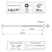 Саморезы по дереву 4,8х127 мм 20 шт для гипсокартона FIXBERG