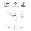 Саморезы по металлу 3,5х11 мм 100 шт со сверлом для профиля FIXBERG