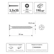 Саморезы по металлу 3,5х35 мм 190 шт для гипсокартона FIXBERG