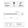 Саморезы по металлу 3,5х41 мм 200 шт для гипсокартона FIXBERG