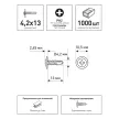 Саморезы с прессшайбой 4,2х13 мм 1000 шт со сверлом KOELNER